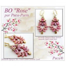 Free pattern Par Puca® Beads - Earrings Rose